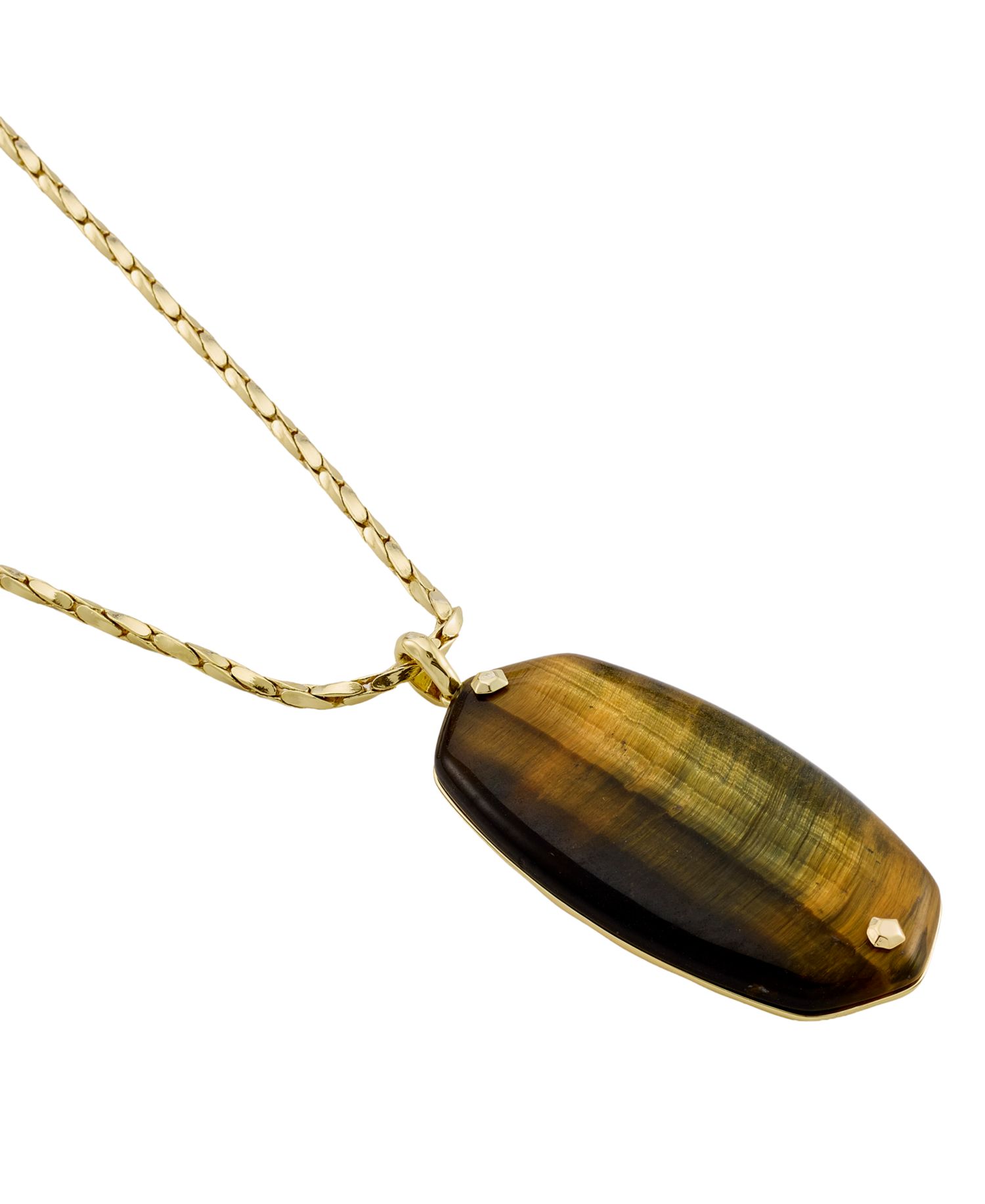 Glass Danielle Riveted Hammered Long Pendant Necklace