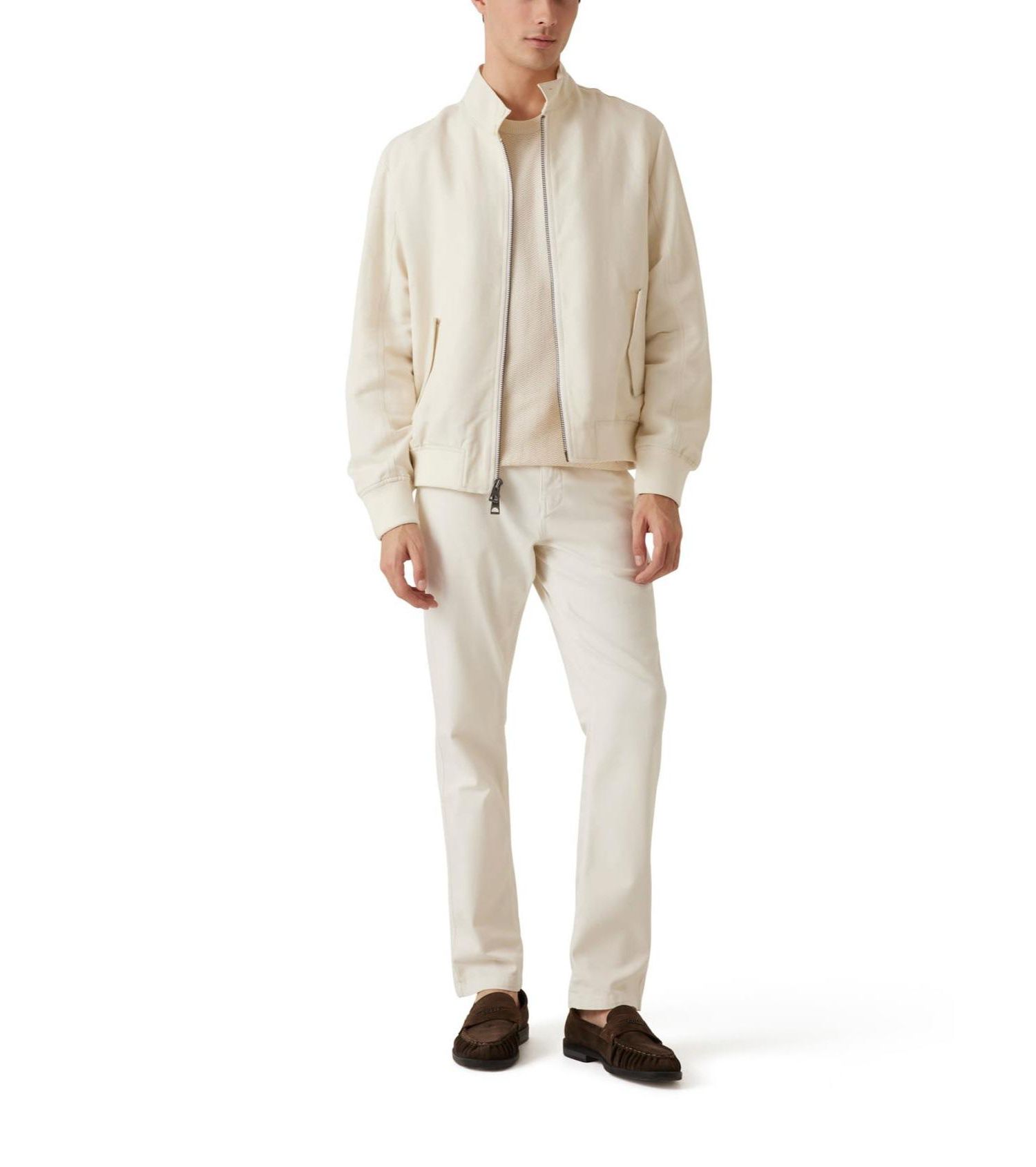 Men's Nolan Linen Harrington Jacket