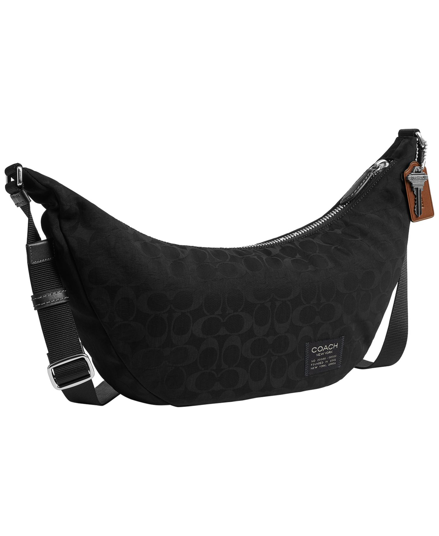 Men's Leon Nylon and Leather Adjustable-Strap Zip-Top Sling