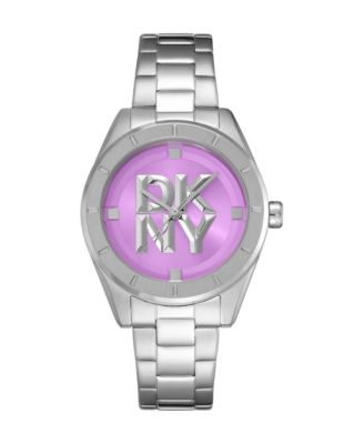 Women's Logo Quartz Silver Stainless Steel Bracelet Watch, 34 mm