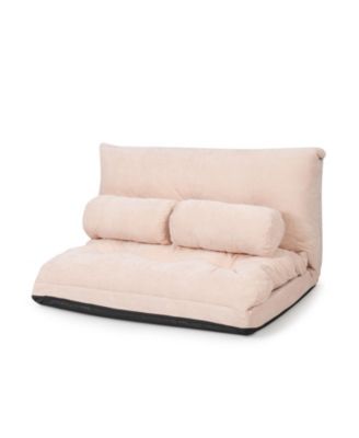 6 Position Adjustable Sleeper Lounge Couch with 2 Pillows