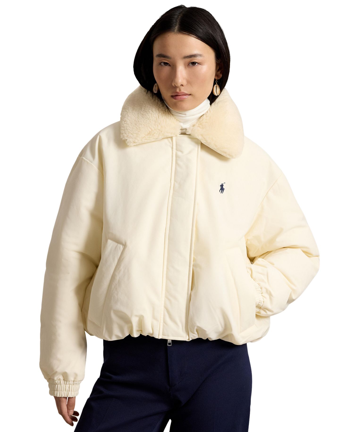 Women's Water-Resistant 750-Fill-Power Down High-Pile-Collar Jacket