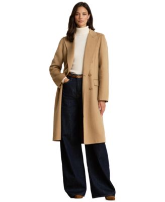 Women's Double-Breasted Wool-Blend Coat
