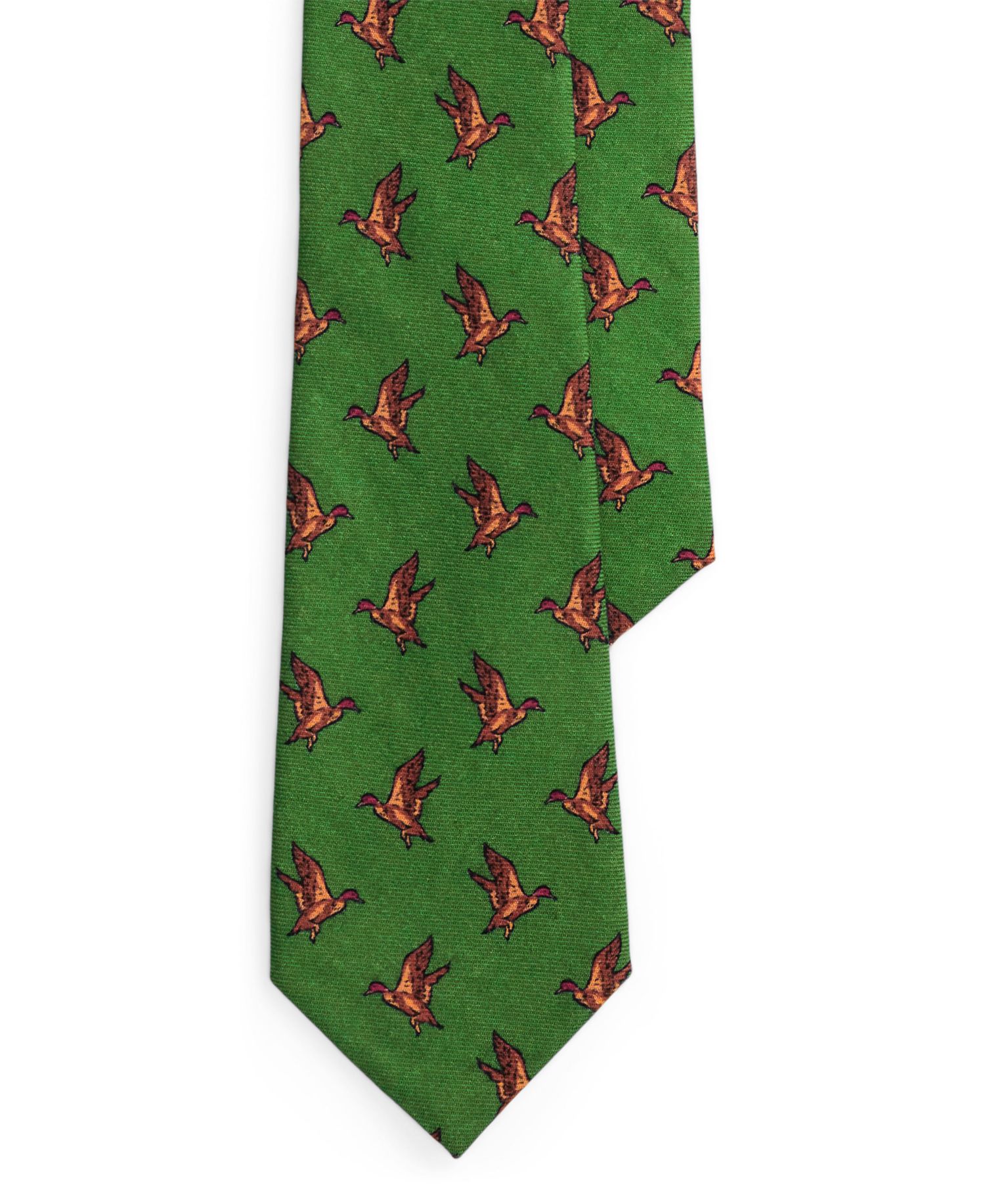 Men's Duck-Print Wool Challis Tie
