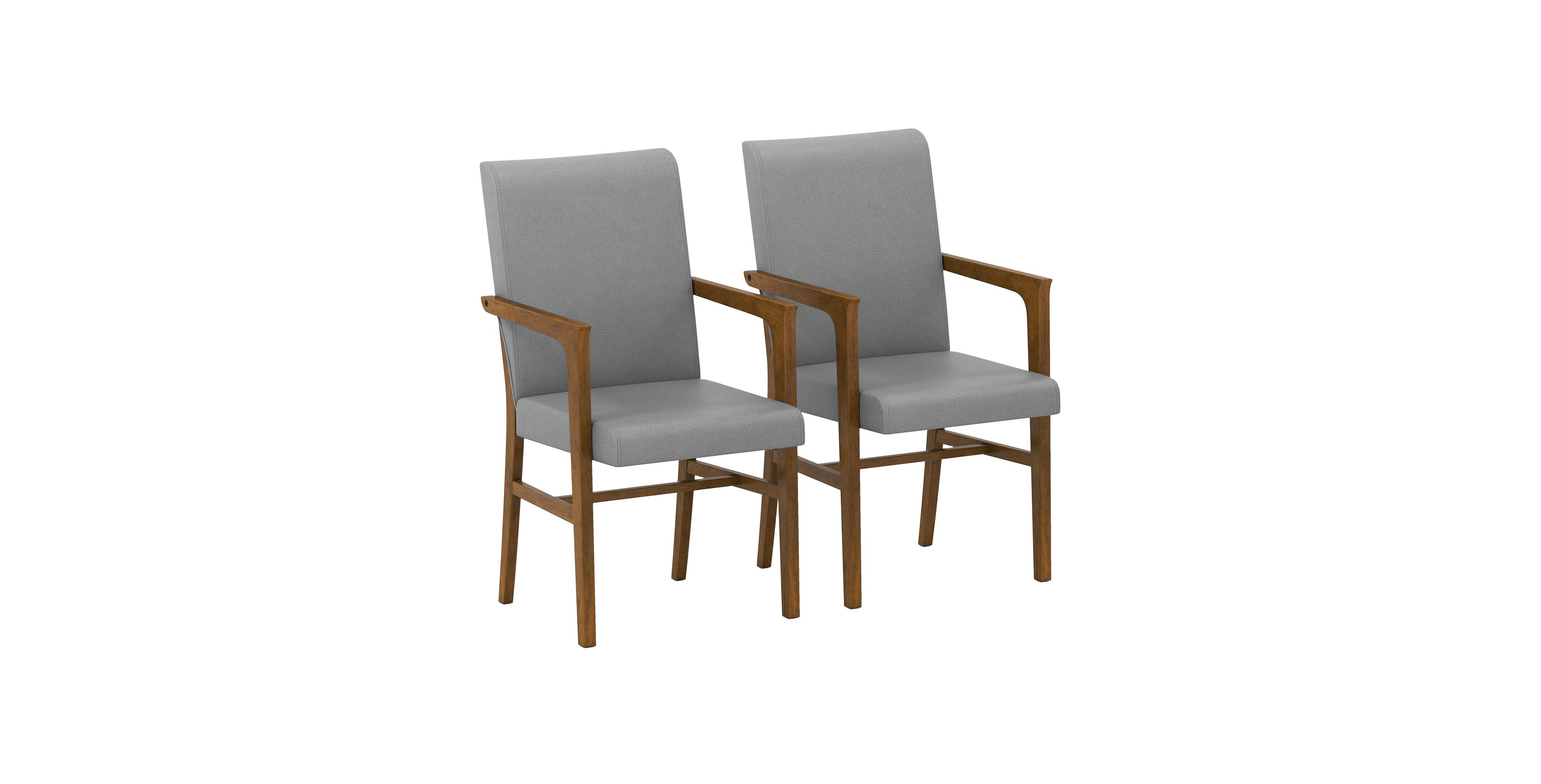 Mecale Upholstered Accent Chairs Set of 2 with High Back and Solid Wooden Frame