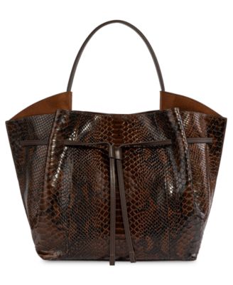 Kate Leather Magnetic-Snap Large Tote Handbag
