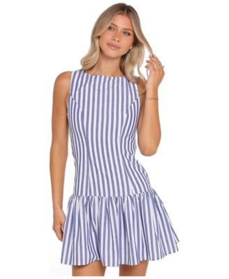 Women's Marella Ruffle Stripe-Print Mini Dress