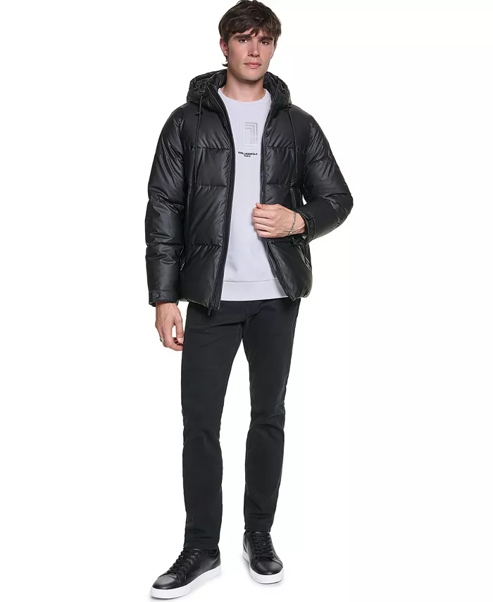Men's Midweight Hooded Water Resistant Puffer - thumbnail 6
