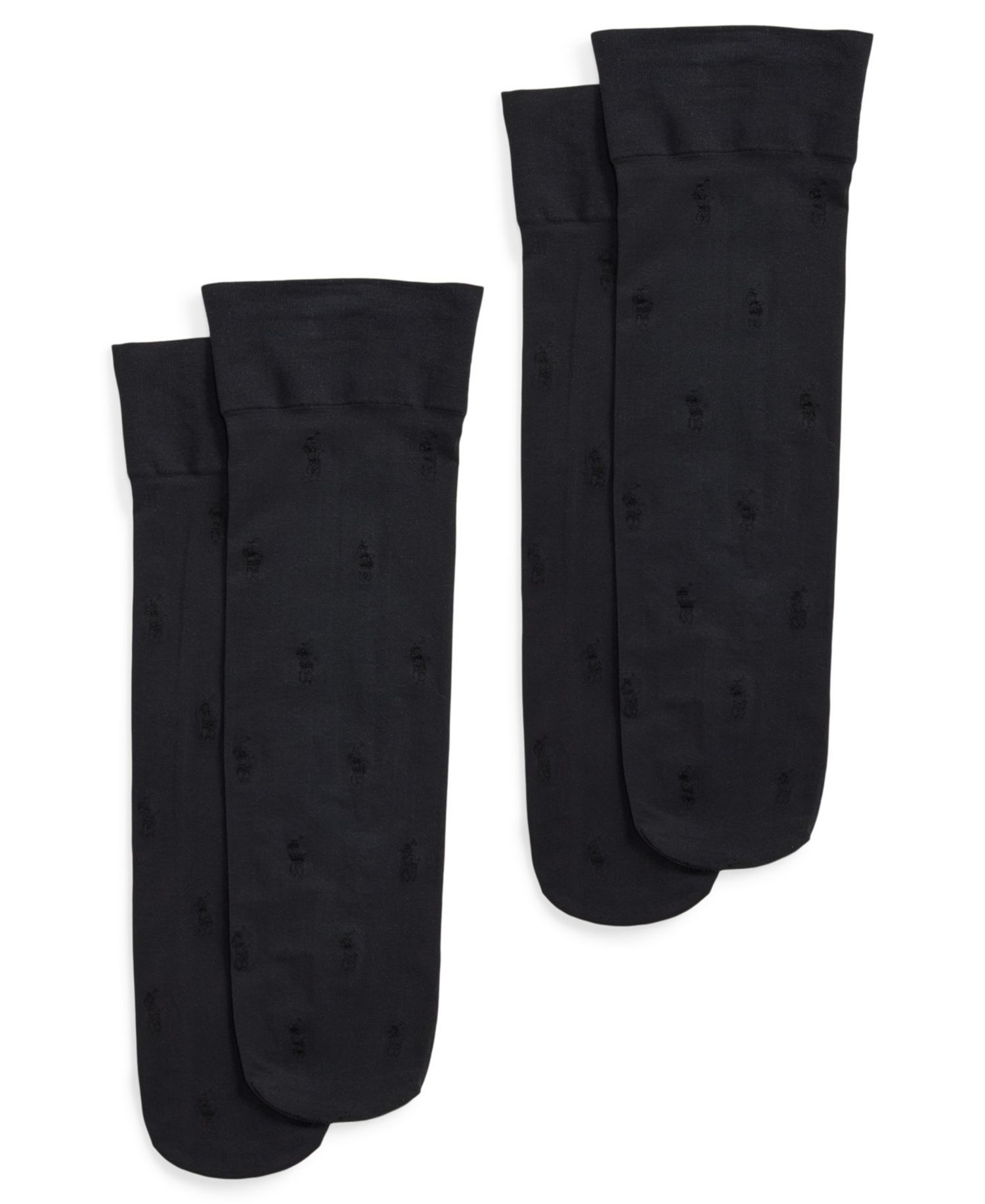 Women's Sheer Allover Pony Ankle Socks, 2-Pack