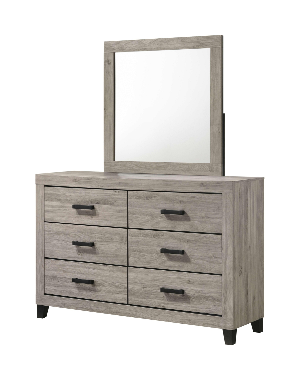 Kings Brand Furniture 6-Piece Bedroom Set - King Size Bed with Dresser, Mirror, Chest and 2 Nightstands
