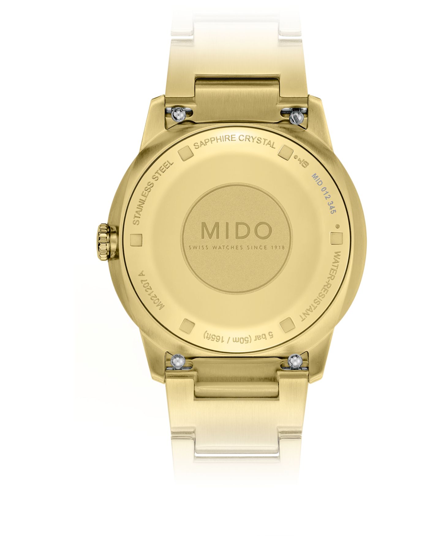 Женские часы Mido Commander Lady Swiss Automatic Champagne Dial Gold-Tone Stainless Steel Bracelet Watch 34mm — фото 2