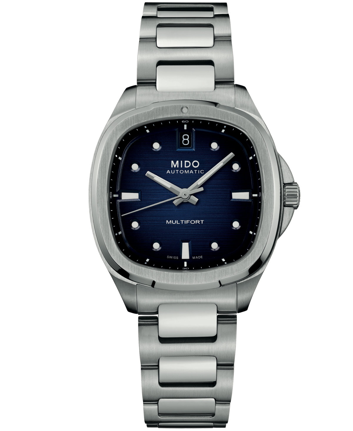 Mido Swiss Automatic Multifort Tv Stainless Steel Watch, 35mm - Black