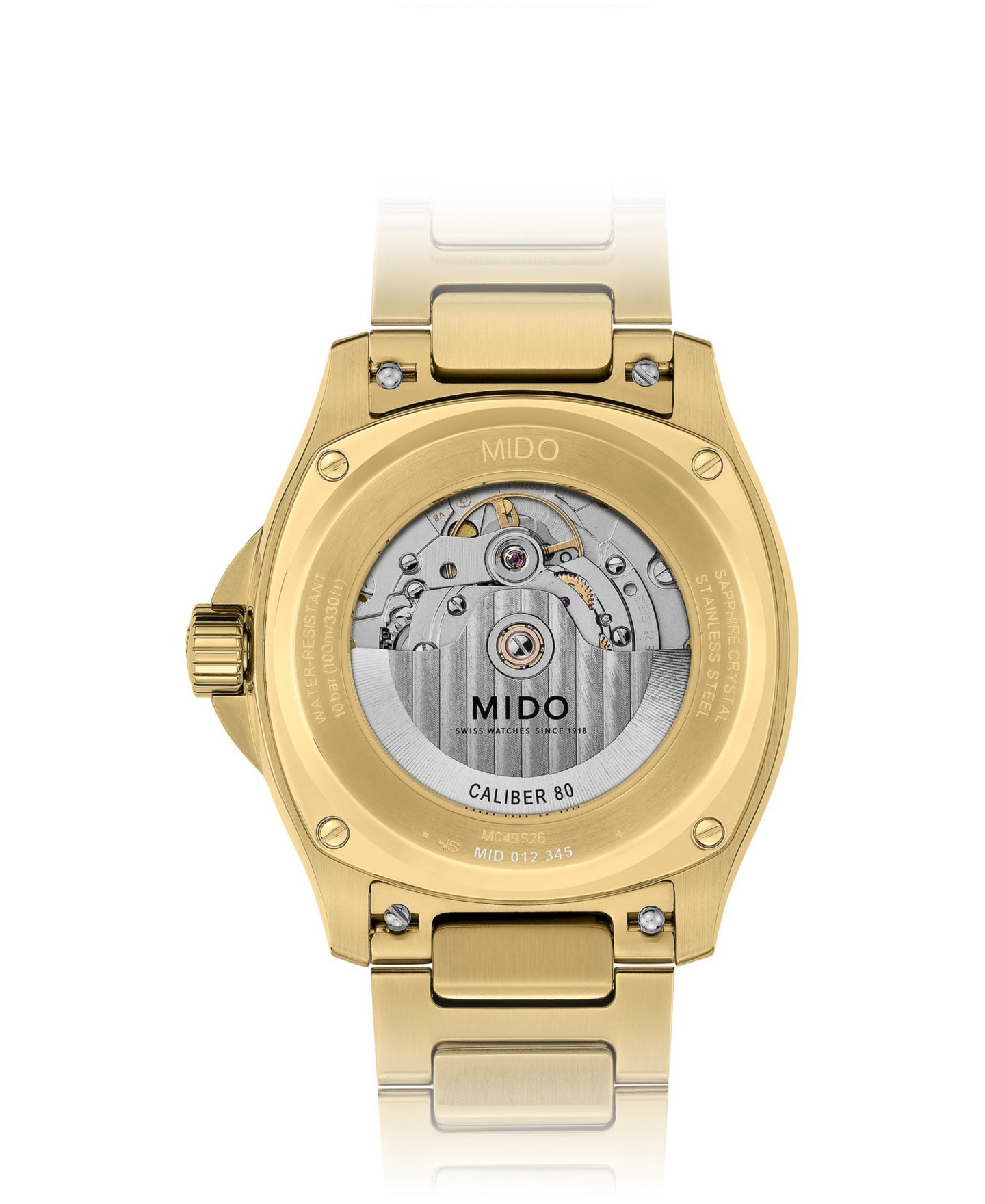 Мужские часы Mido Swiss Automatic TV Big Date Gold-Tone Stainless Steel Bracelet Watch 40mm — фото 2