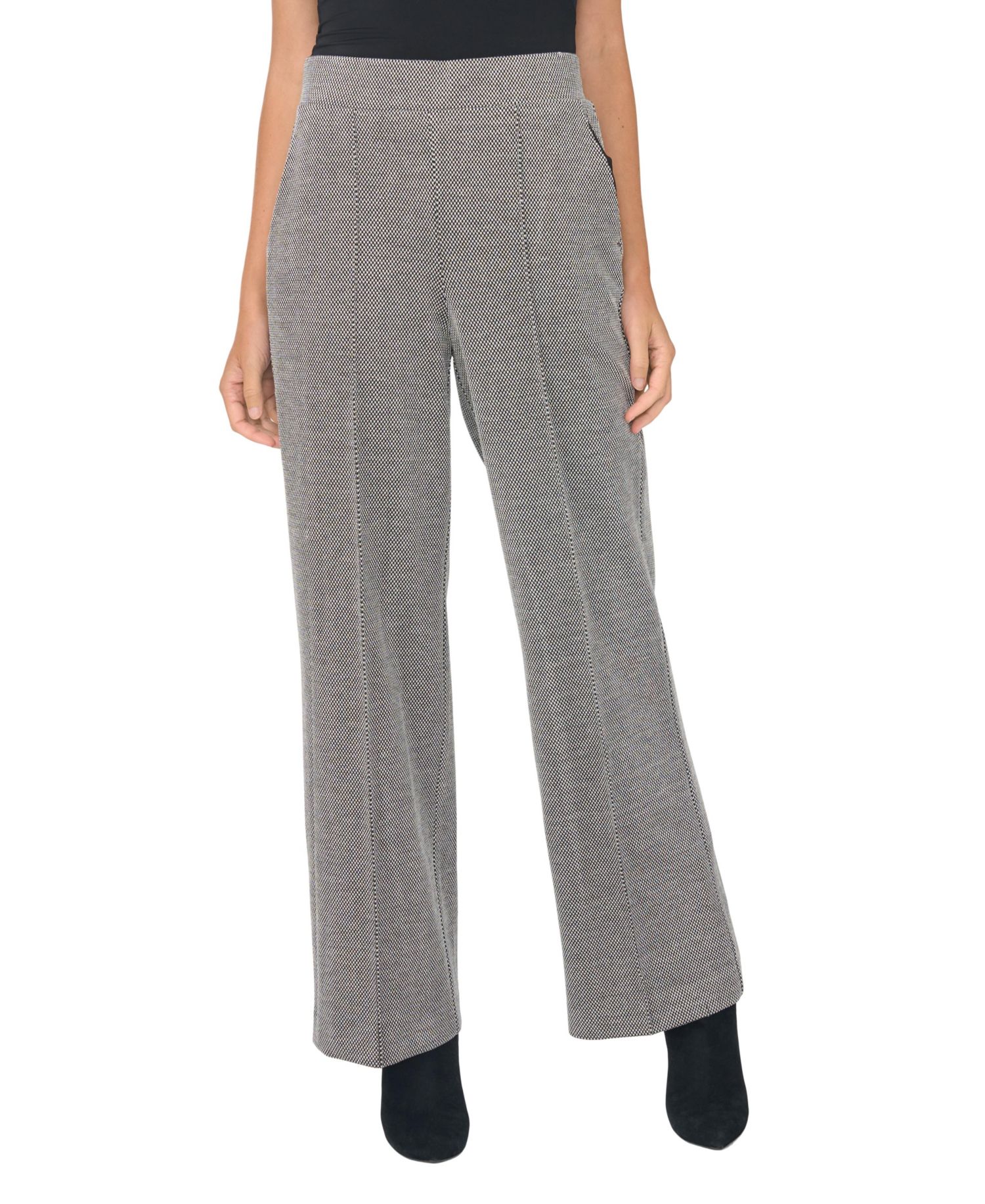 Women's Pintuck High-Rise Wide-Leg Pants