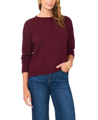 Women's Rollneck Long-Sleeve Ribbed Sweater