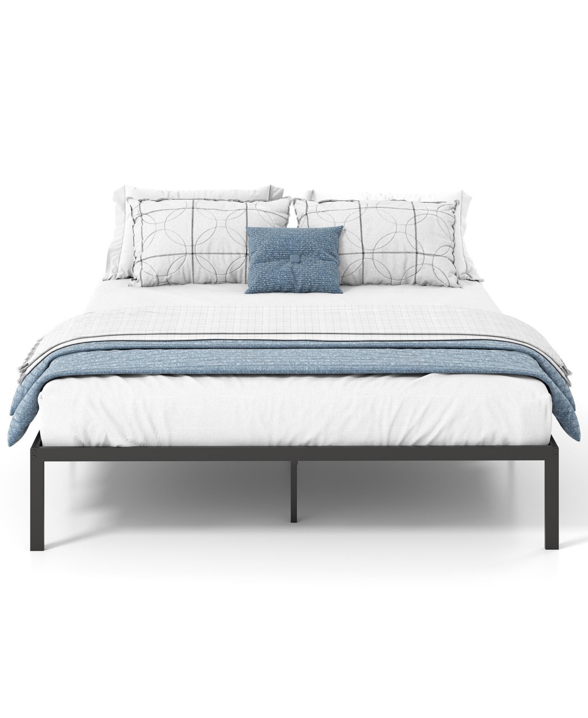 Mecale Full Queen King Size Metal Bed Frame Heavy Duty Support Slats Mattress Foundation Queen Size