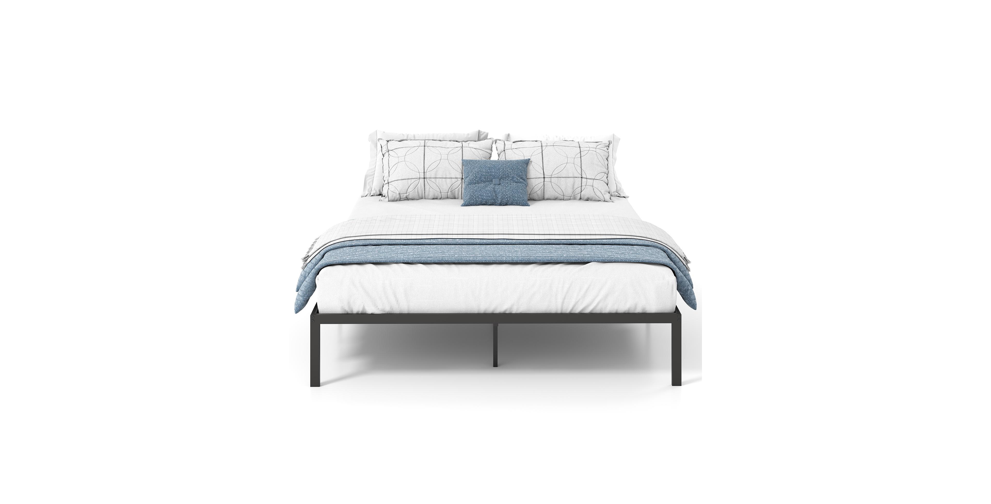 Mecale Full Queen King Size Metal Bed Frame Heavy Duty Support Slats Mattress Foundation Queen Size