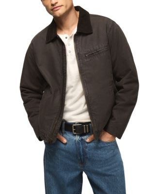 Men's Canvas Zip-Front Utilitarian Jacket