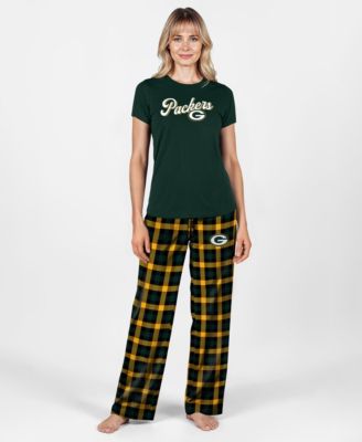 Women's  Green Green Bay Packers Highland Sleep Set