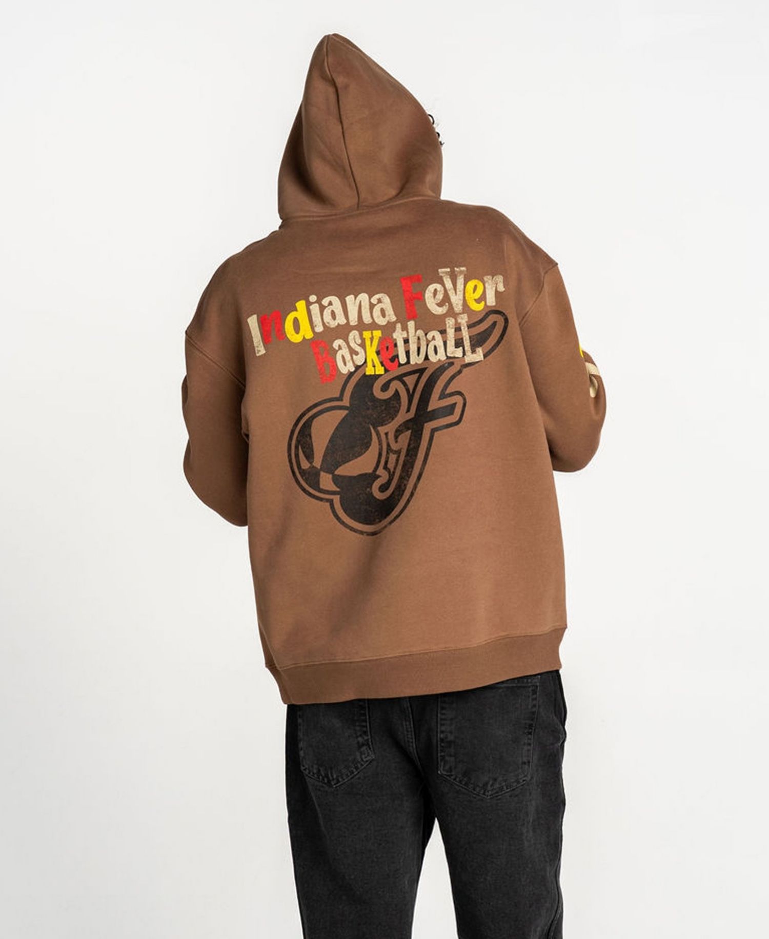 Men's and Women's Brown Indiana Fever Washed Fleece Hoodie