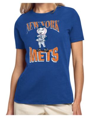 Women's New York Mets Screen-Printed Mascot Crewneck T-Shirt