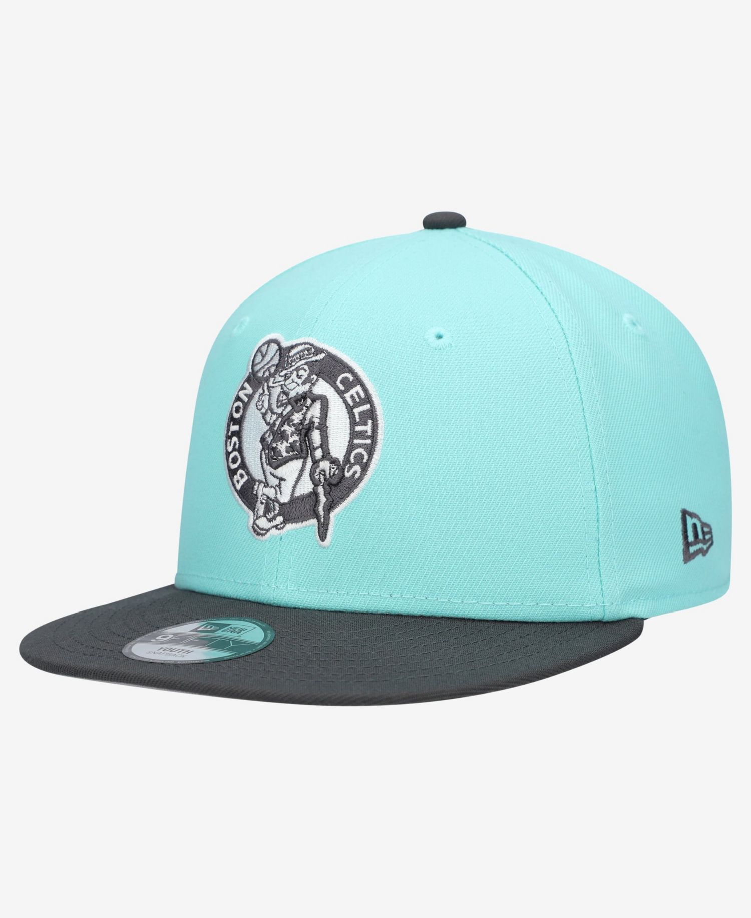 Big Boys and Girls Turquoise/Charcoal Boston Celtics 9FIFTY Snapback Hat