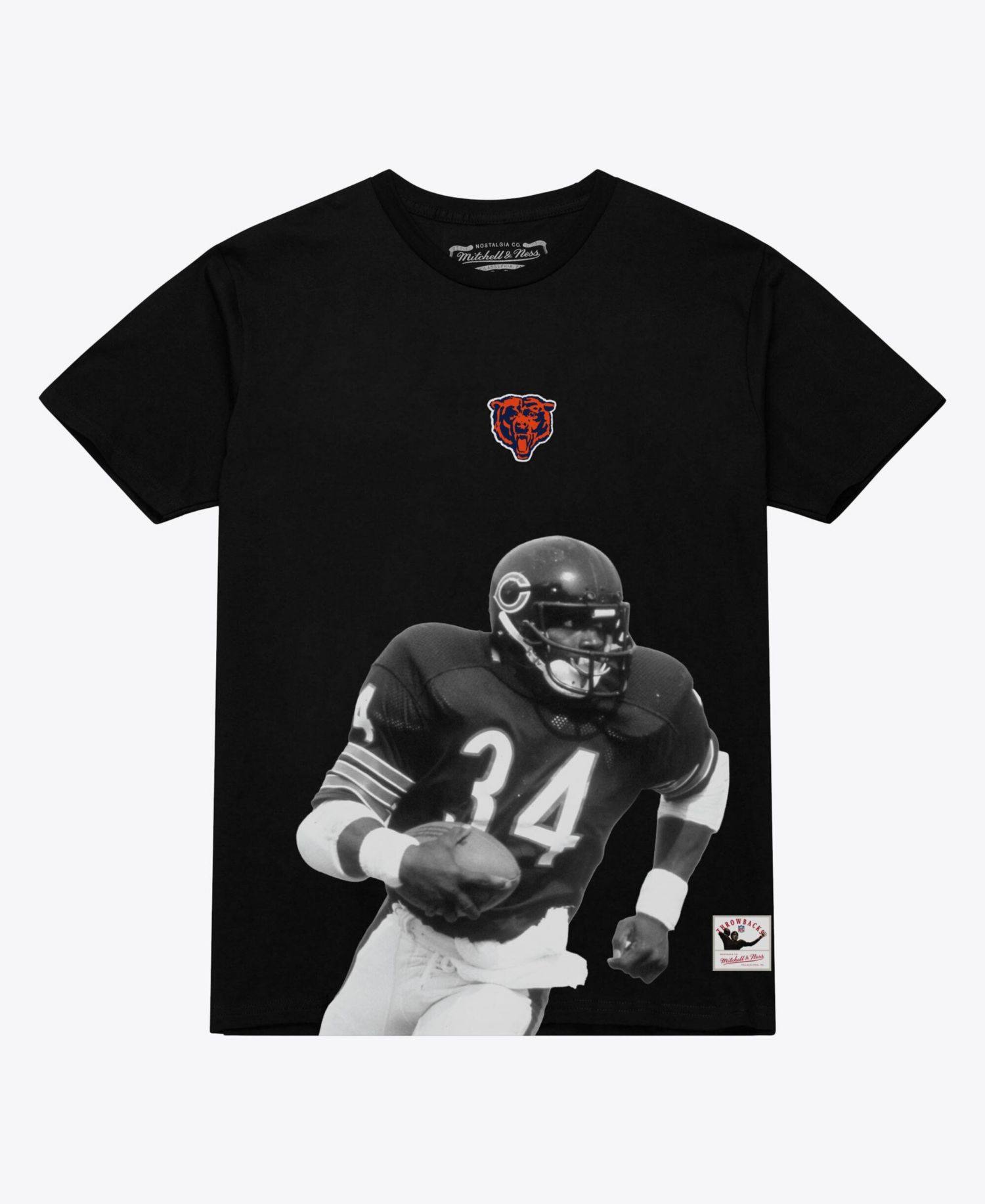 Men's Walter Payton Black Chicago Bears Retired Solo Player T-Shirt