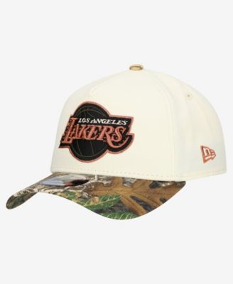 Men's Cream Los Angeles Lakers Realtree Chrome Two-Tone 9FORTY A-Frame Adjustable Hat