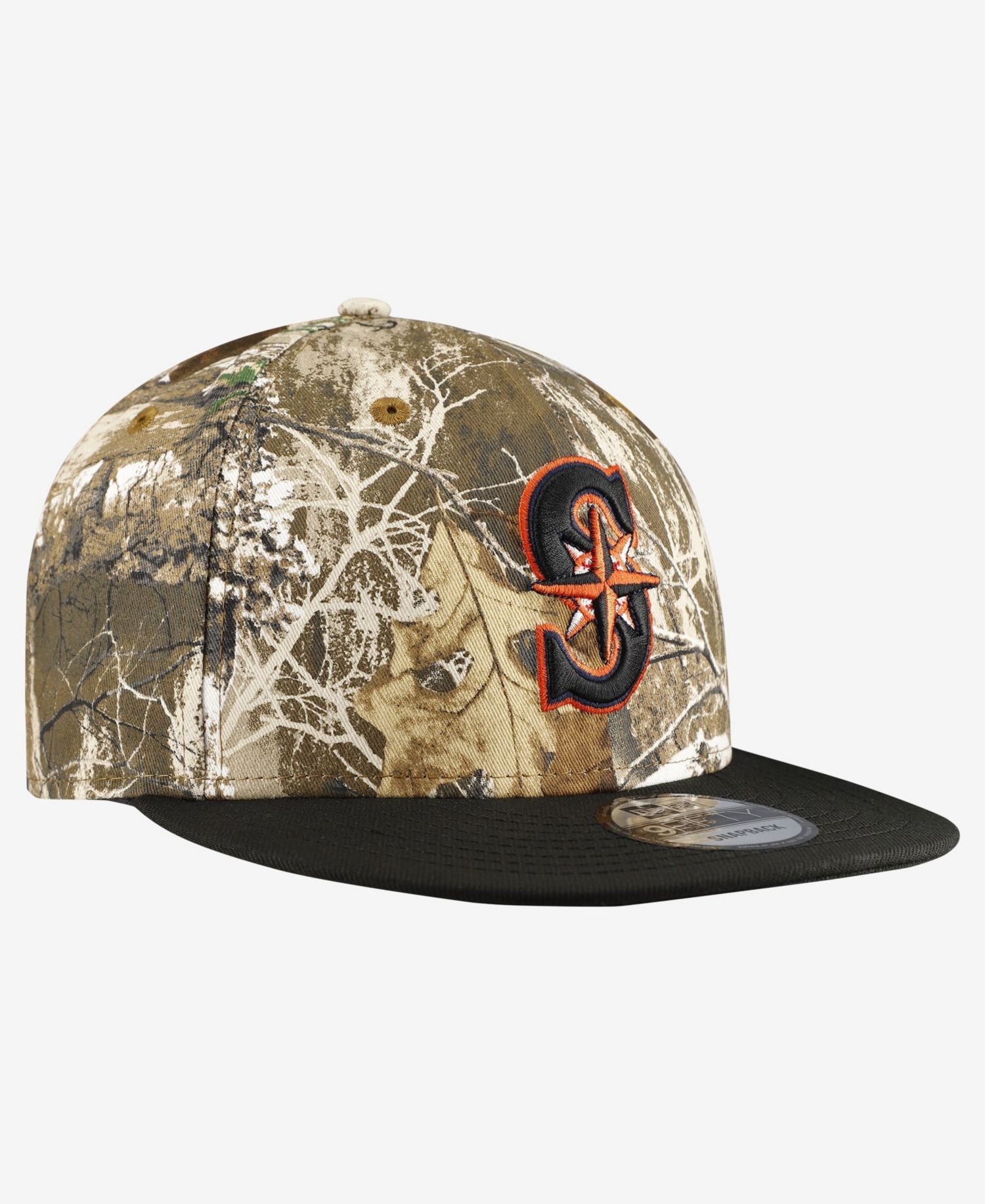 Men's Camo Seattle Mariners Realtree Orange Pop 9FIFTY Snapback Hat
