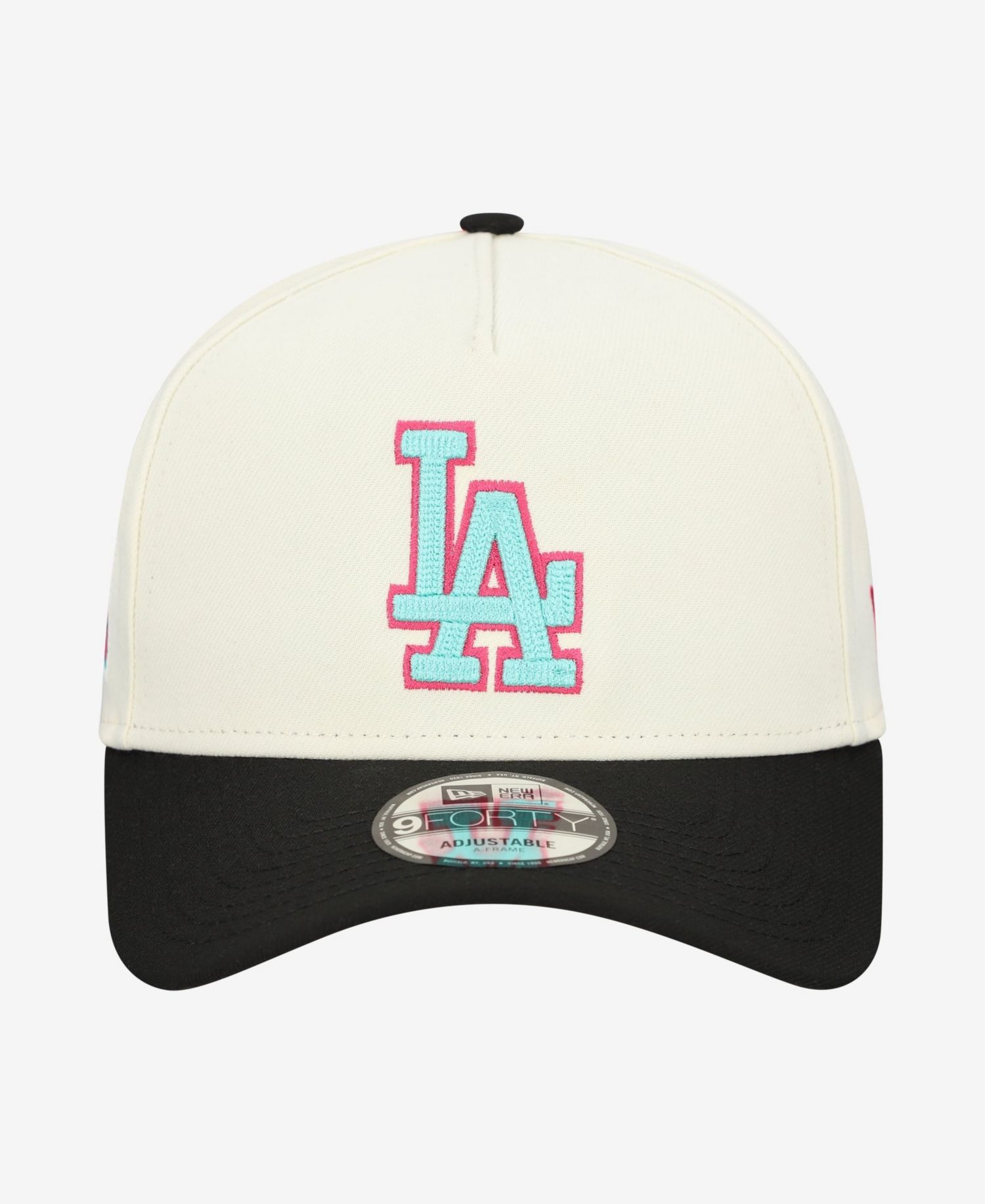 Men's Cream Los Angeles Dodgers Stadium Chrome 9FORTY A-Frame Adjustable Hat