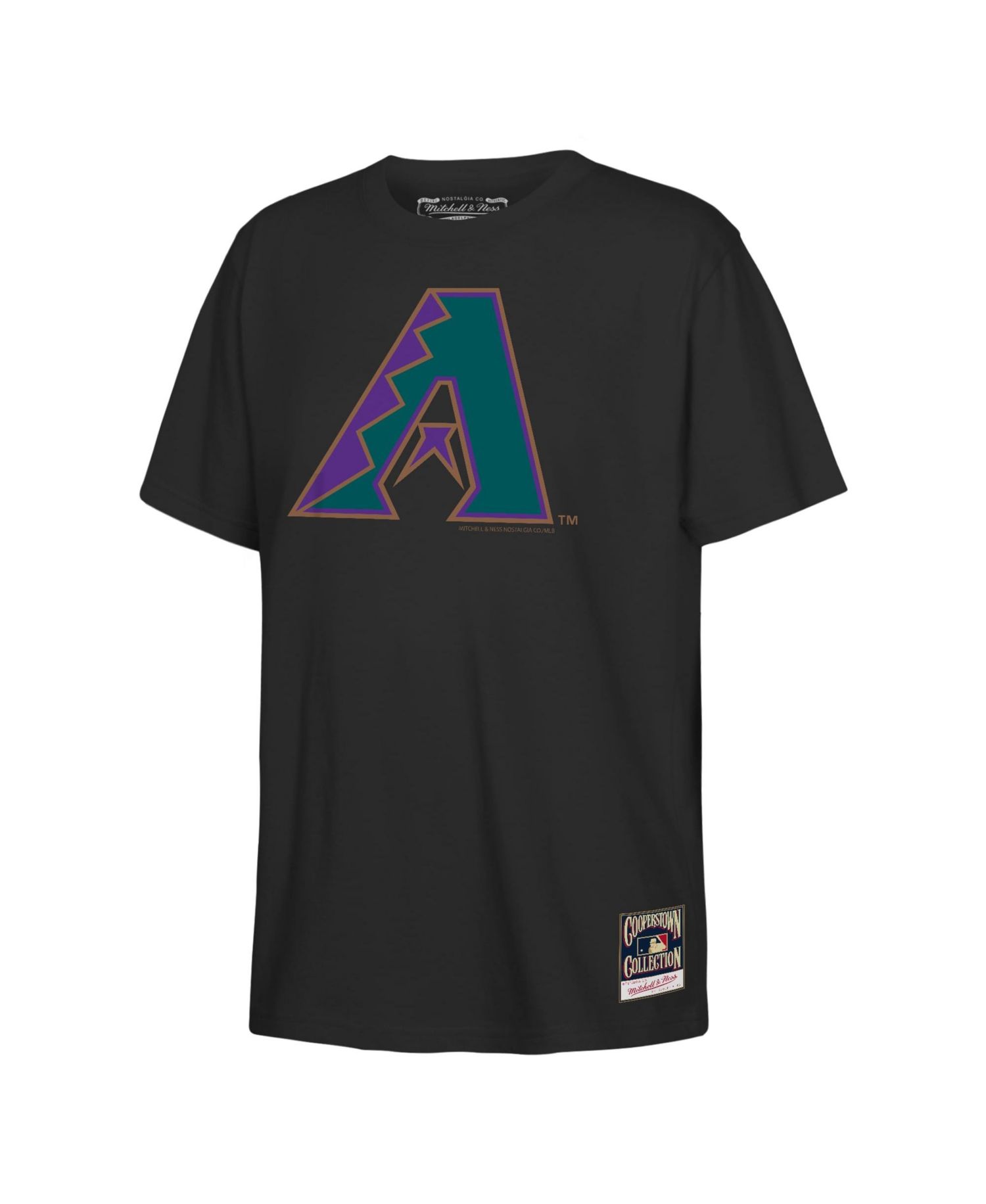 Big Boys and Girls Black Arizona Diamondbacks Retro Logo T-Shirt