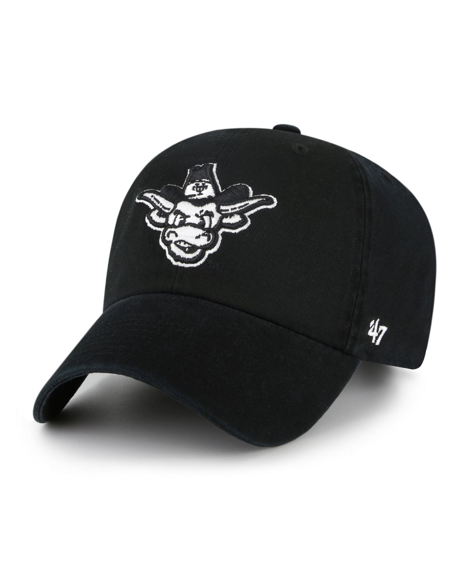 Men's '47 Black Texas Longhorns Vault Clean Up Adjustable Hat