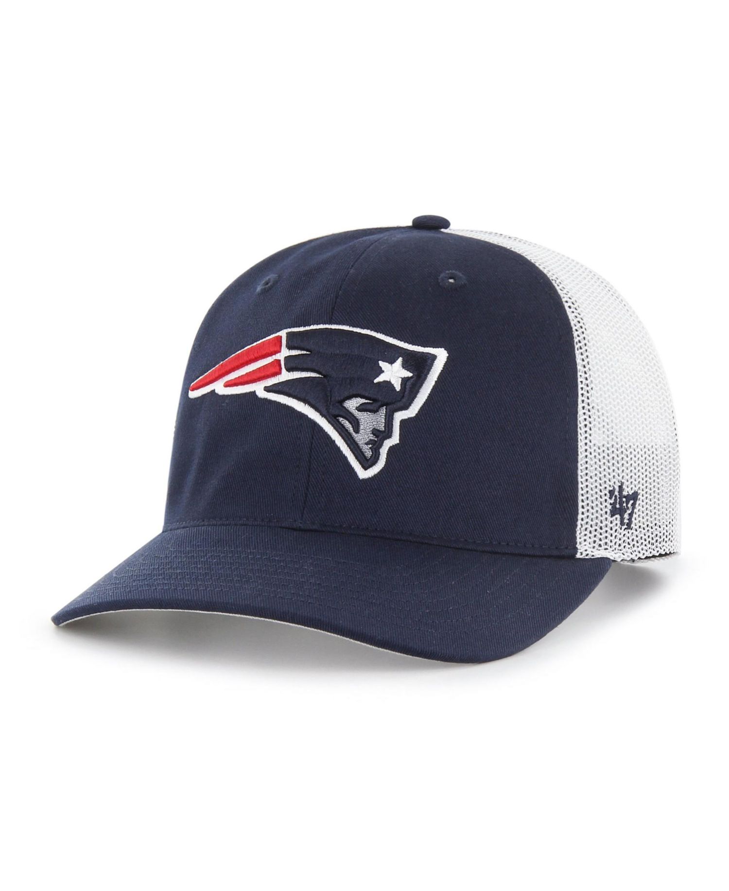 Big Boys and Girls '47 Navy New England Patriots Adjustable Trucker Hat