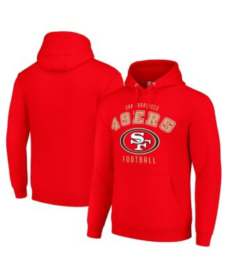 Men's and Women's Scarlet San Francisco 49ers Logo Pullover Hoodie