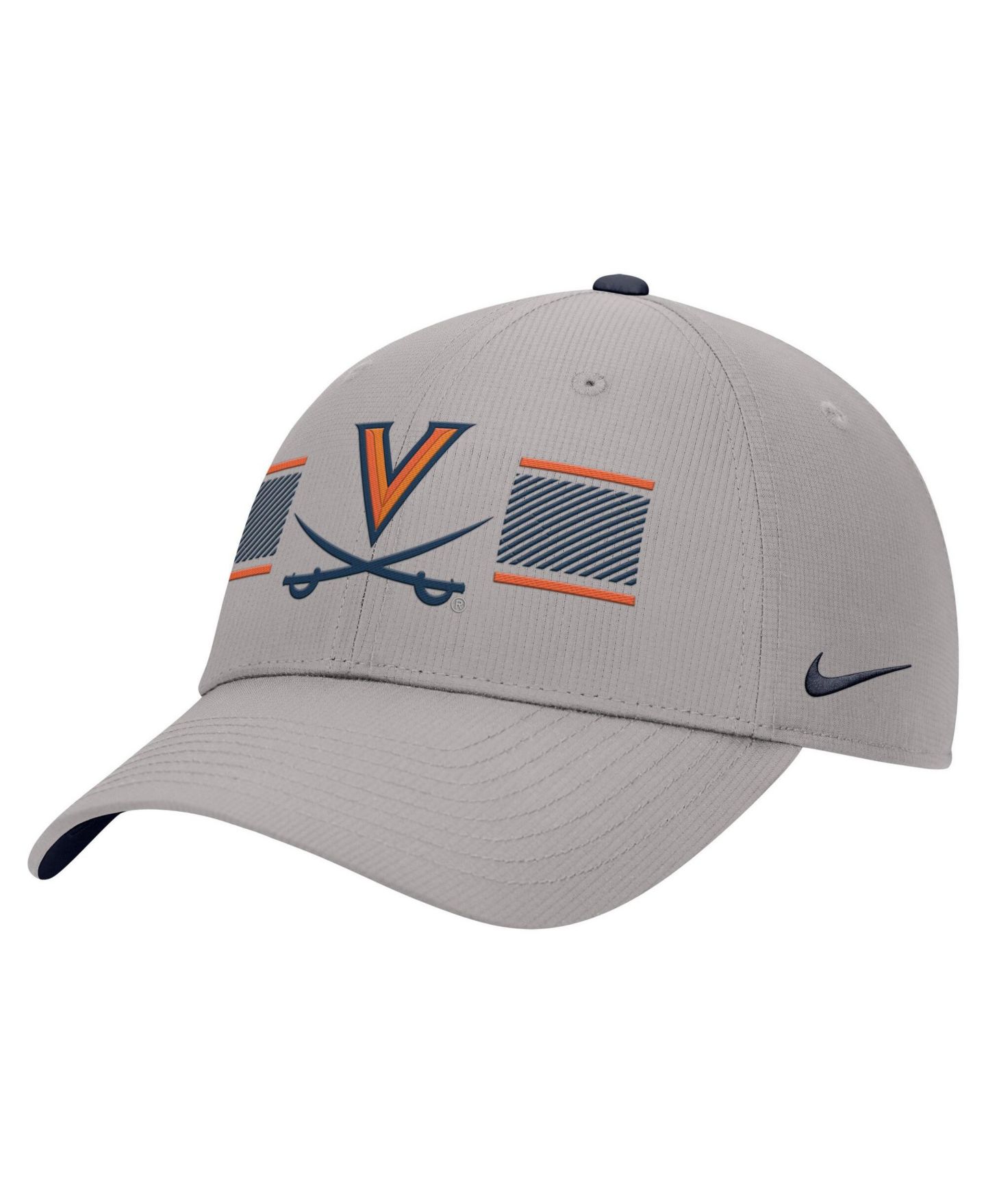 Мужская кепка Nike Gray Virginia Cavaliers Ripstop Dri-FIT Adjustable Hat — фото 1