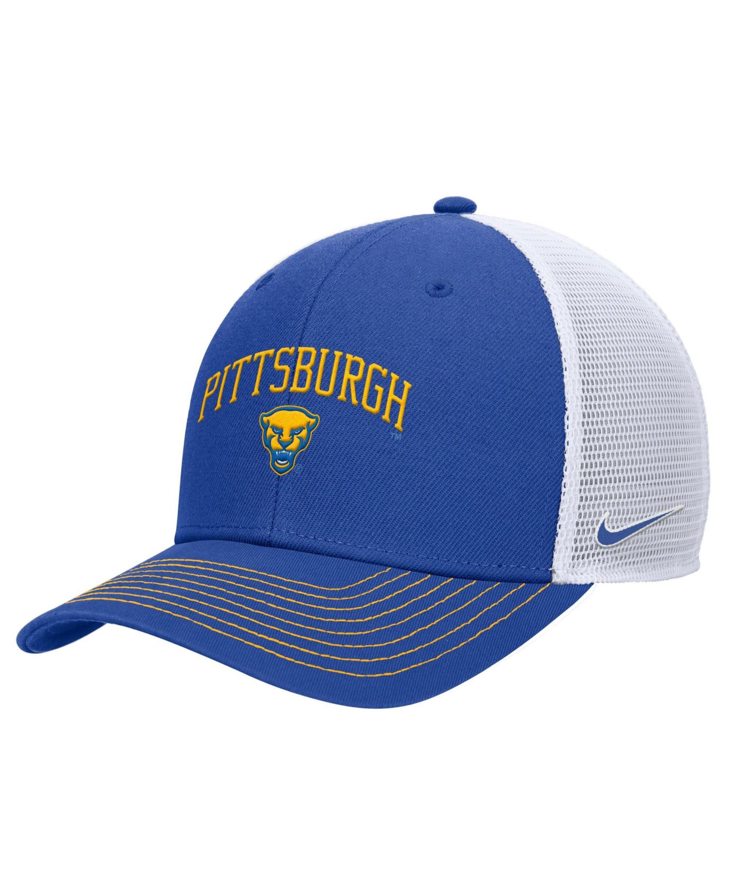 Men's Royal Pitt Panthers Rise Adjustable Trucker Hat