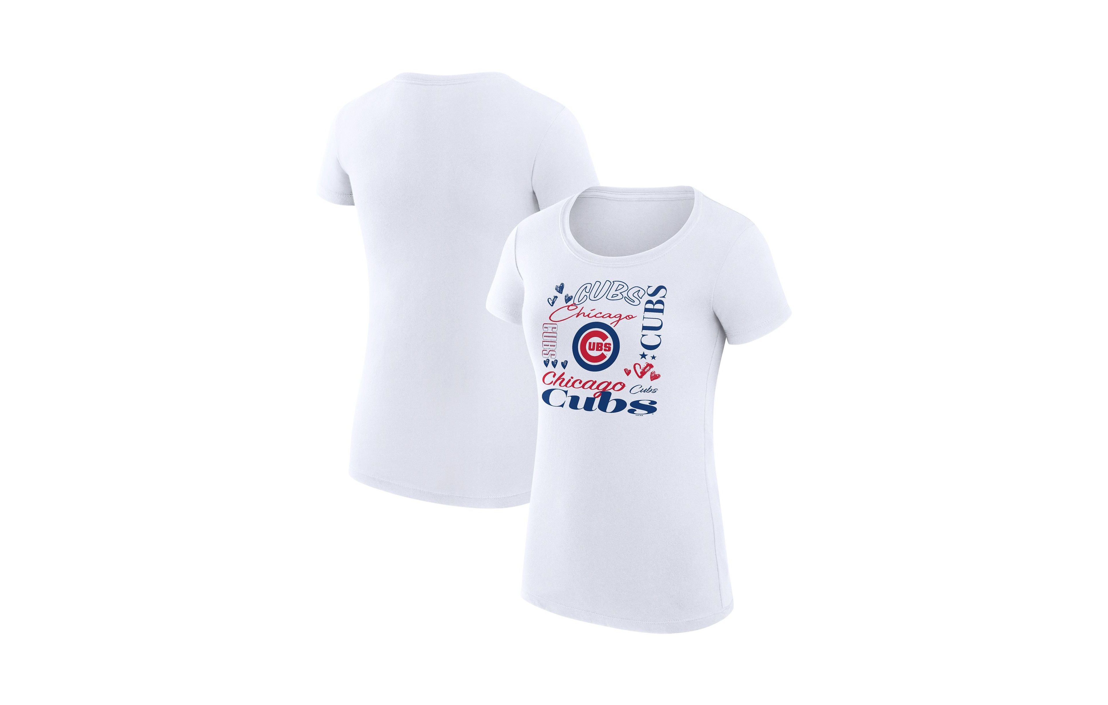 G-iii 4Her by Carl Banks Women's Chicago Cubs Super-Slim Fit Screen-Print Graphics T-Shirt