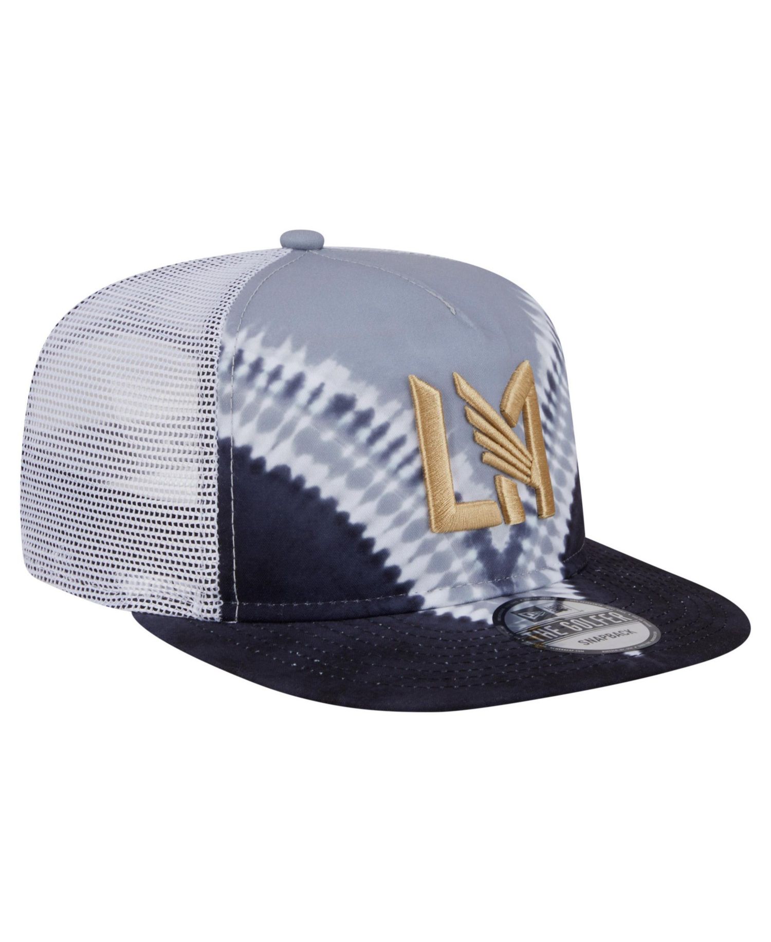 Men's Black/Gray LAFC Tie-Dye Adjustable Golfer Hat