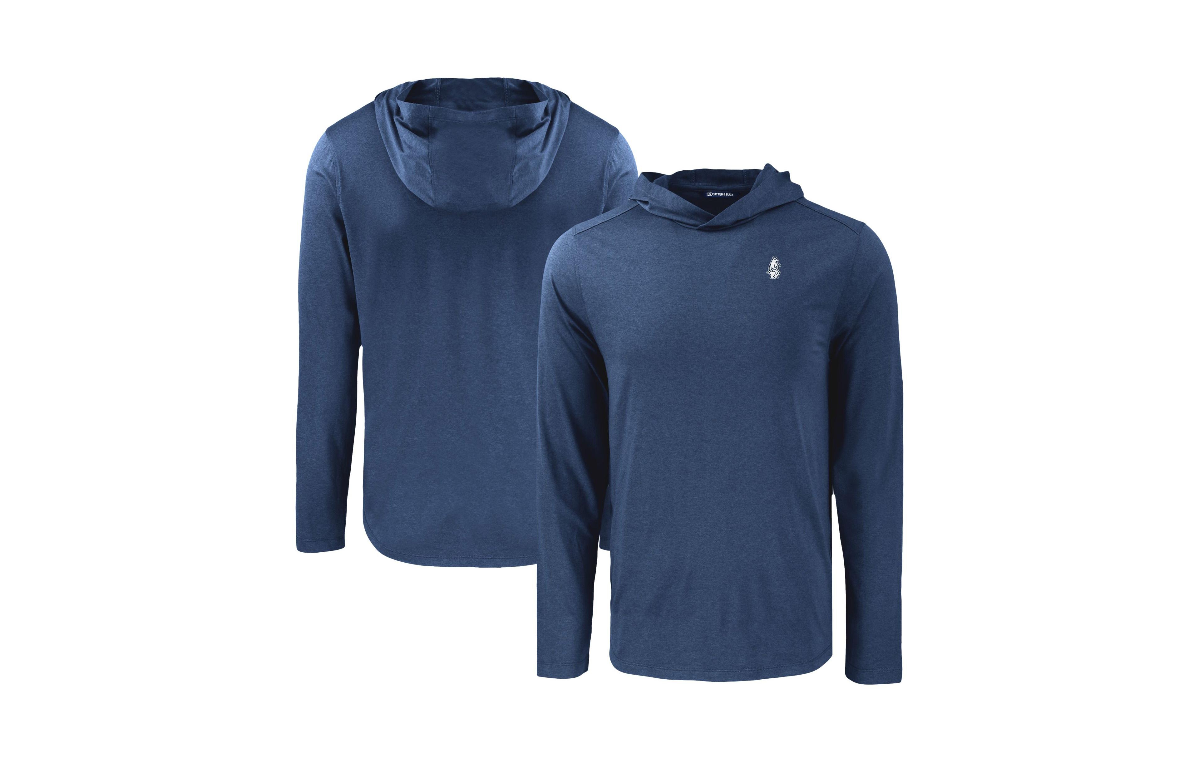 Cutter & Buck Men's Chicago Cubs Epic Comfort Hooded Long-Sleeve T-Shirt