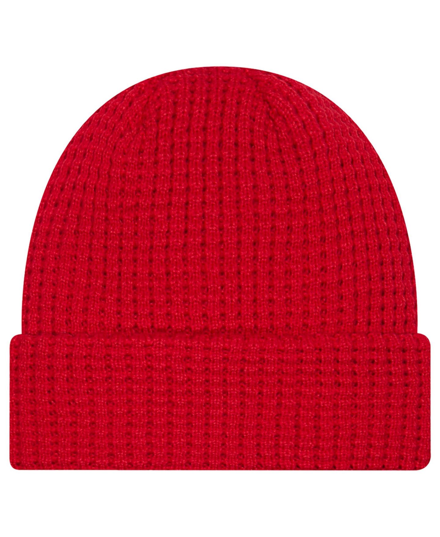 Мужская шапка New Era Red Carolina Hurricanes Waffle Cuffed Knit Hat — фото 2