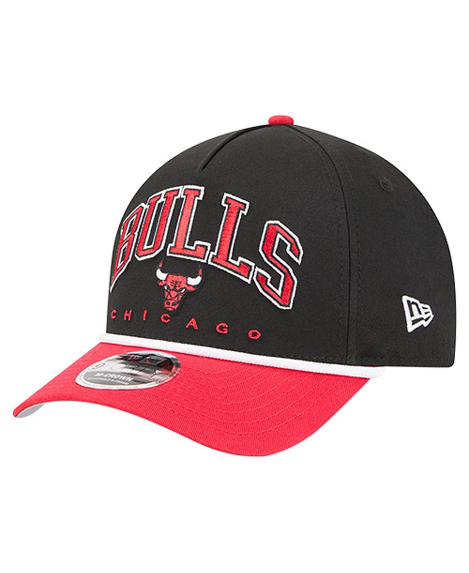 Men's Black Chicago Bulls Bold Arch COOLERA 9FORTY A-Frame M-Crown Adjustable Hat