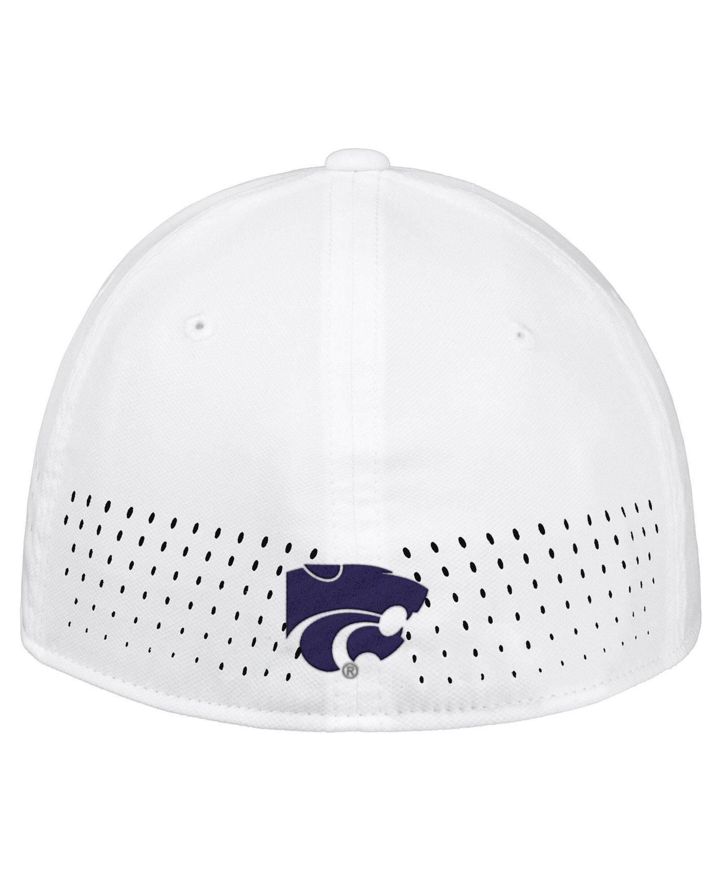 Мужской головной убор Nike White Kansas State Wildcats 2026 On-Field AeroBill SwooshFlex Dri-FIT Hat — фото 2
