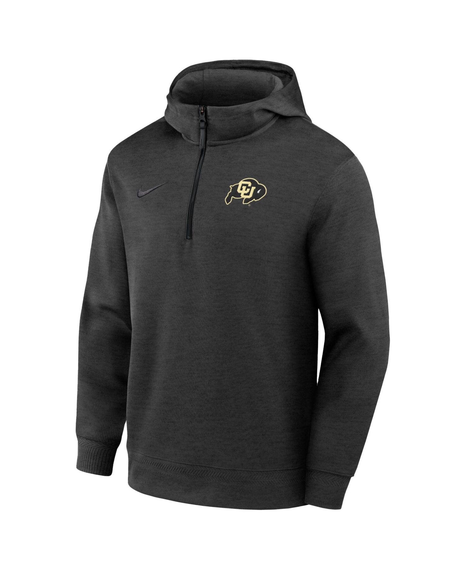 Men's Black Colorado Buffaloes Coaches Dri-FIT Half-Zip Hoodie