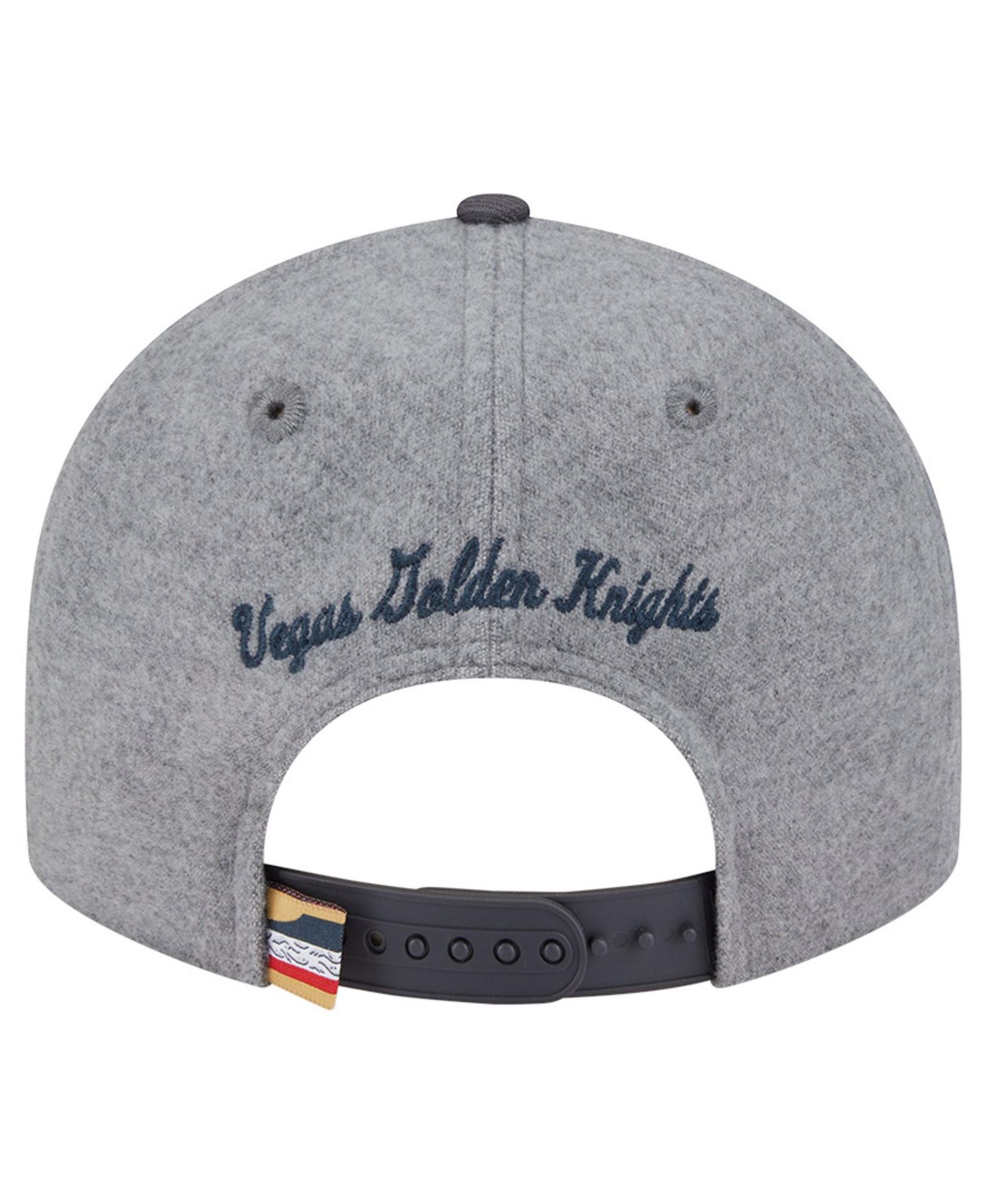 Мужская кепка New Era Gray/Black Vegas Golden Knights Wool Pin Low Profile 9FIFTY Snapback Hat — фото 5
