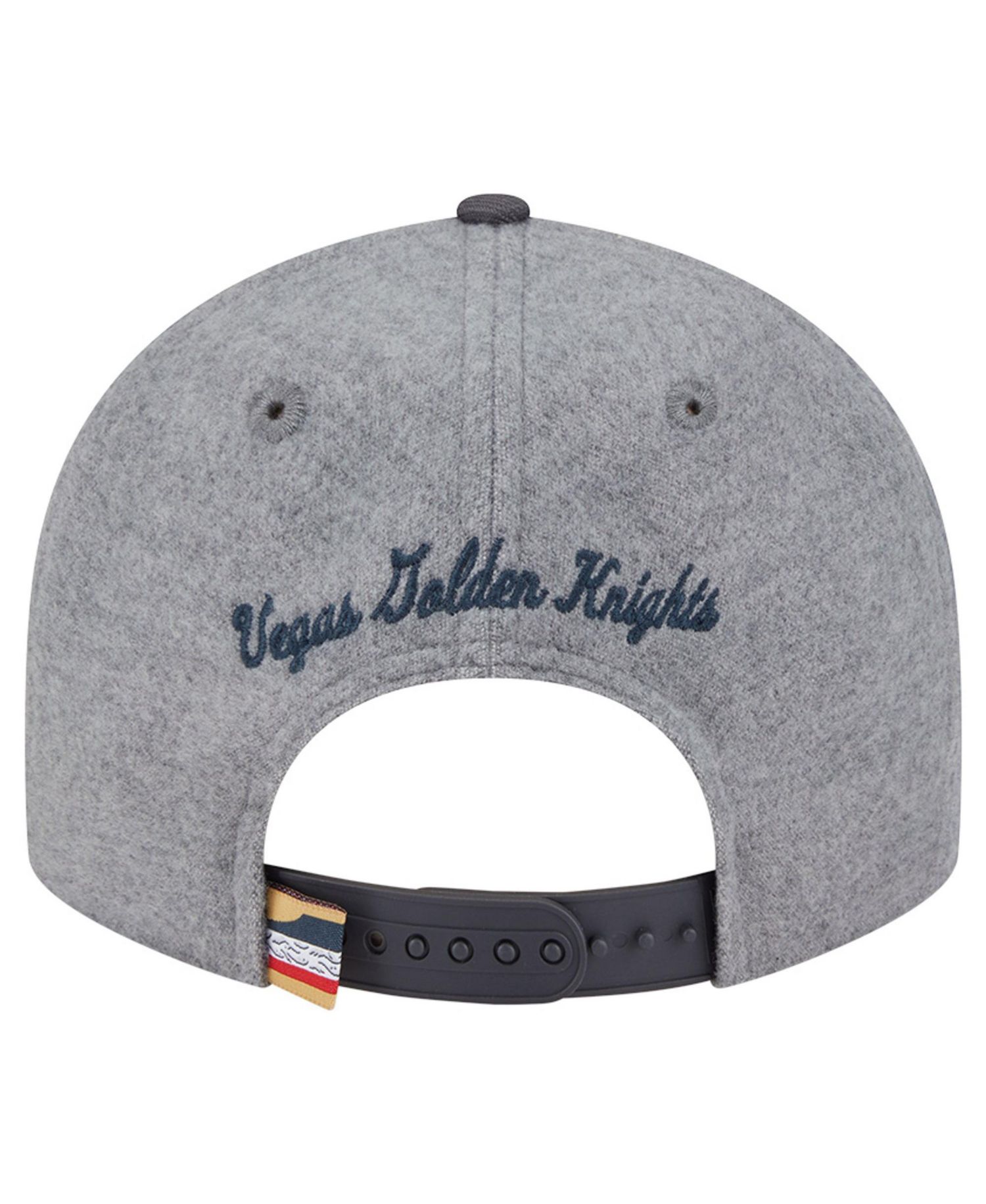 Men's Gray/Black Vegas Golden Knights Wool Pin Low Profile 9FIFTY Snapback Hat