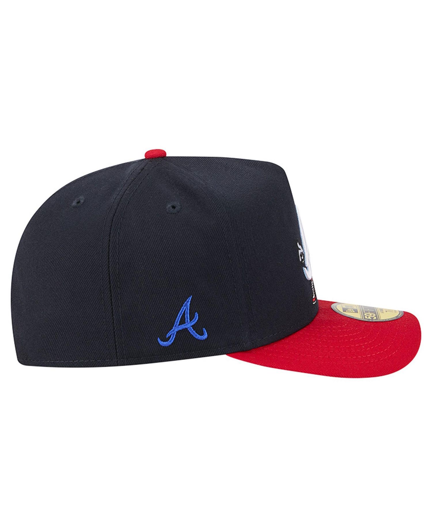 Men's Navy/Red Atlanta Braves Cartoon A-Frame 59FIFTY Fitted Hat