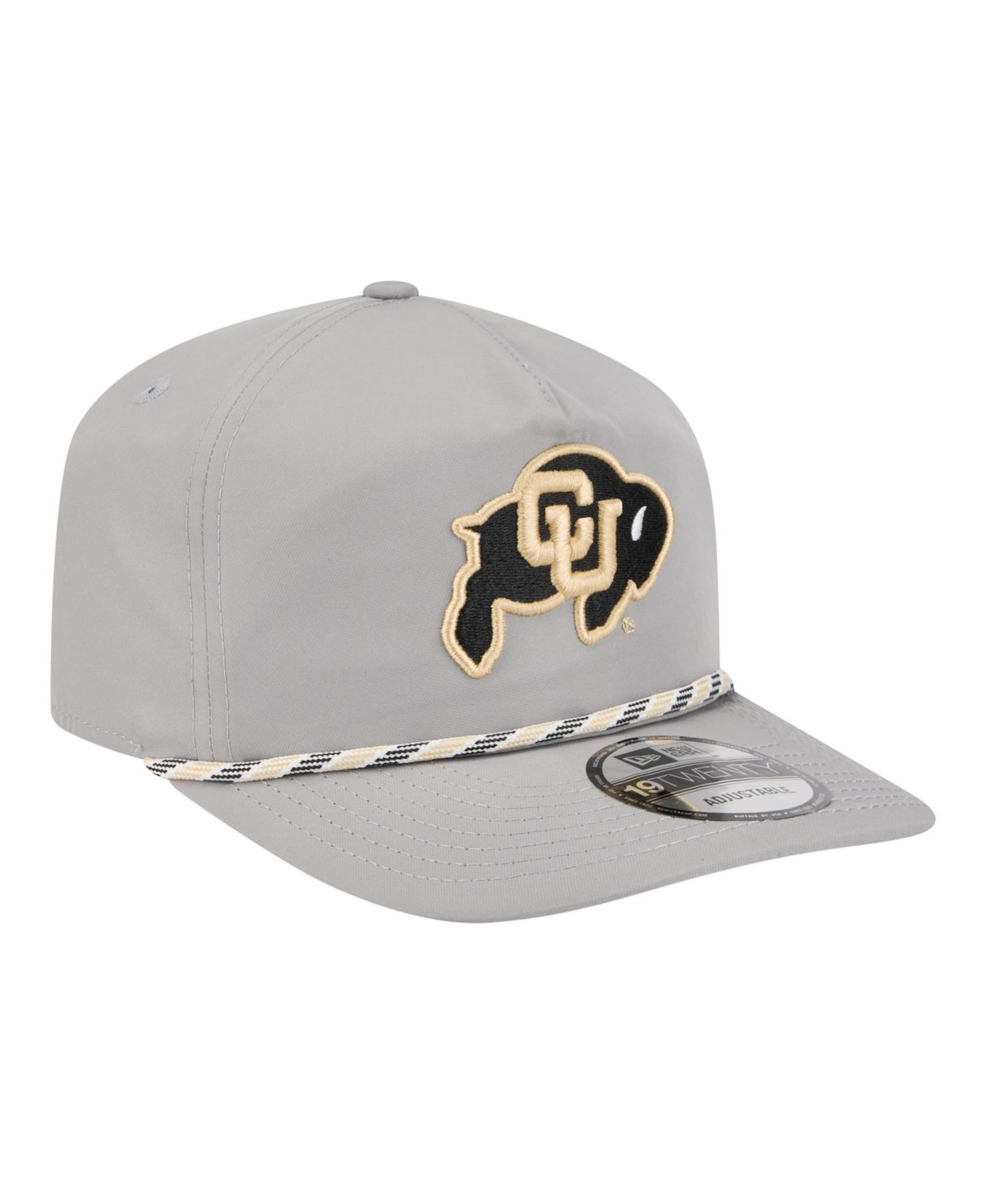 Мужская кепка New Era Gray Colorado Buffaloes 19TWENTY Adjustable Hat — фото 3
