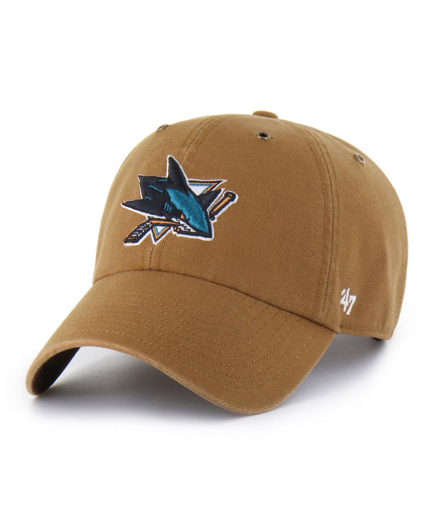 Men's Brown San Jose Sharks Clean Up Adjustable Hat