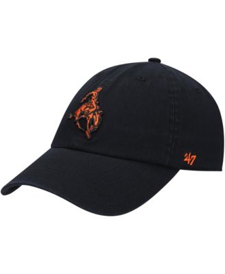Men's '47 Black Oklahoma State Cowboys Vault Clean Up Adjustable Hat