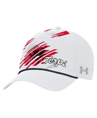 Men's White Maryland Terrapins College Essentials Driver Rope Iso-Chill Adjustable Hat